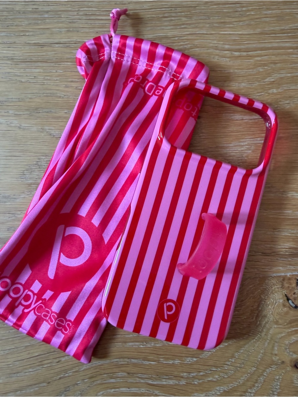 Loopy Case Pink and Hot Pink Striped Phone Case